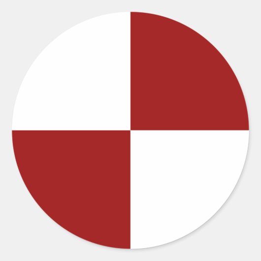 Rote und weiße Karton-Aufkleber Runder Aufkleber (Vorderseite)