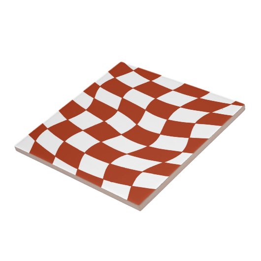 Rote und weiße Karton Fliese (Seite)