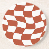 Rote und weiße Karton Getränkeuntersetzer (Vorne)