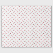 Rote und weiße Kerzen Geschenkpapier (Flach)