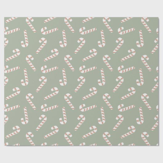 Rote und weiße Kerzen Weihnachten Grün Geschenkpapier (Flach)