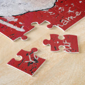 Rote und weiße Kirschblüte Sakura Puzzle (Seite)
