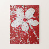 Rote und weiße Kirschblüte Sakura Puzzle (Vertikal)