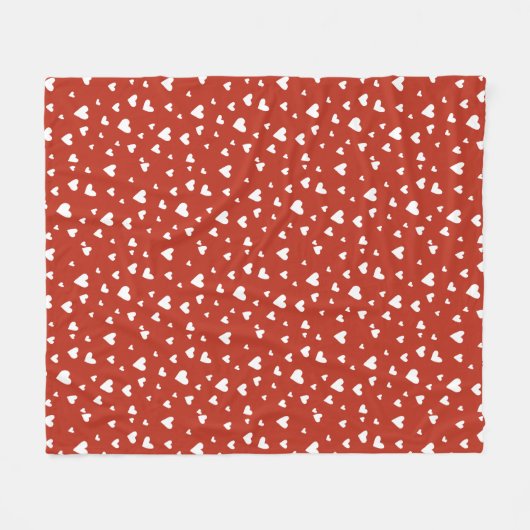 Rote und weiße Knöchelpartie Fleecedecke (Vorderseite (Horizontal))