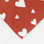 Rote und weiße Knöchelpartie Fleecedecke (Ecke)