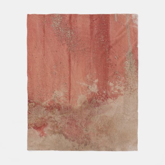ROTE UND WEISSE KONKRETE WAND FLEECEDECKE (Vorderseite)