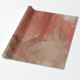 ROTE UND WEISSE KONKRETE WAND GESCHENKPAPIER