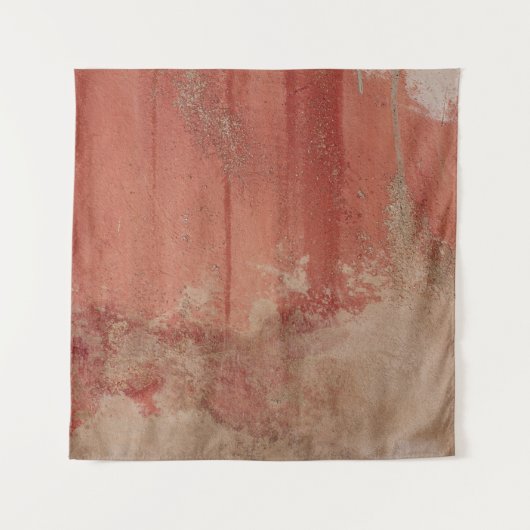 ROTE UND WEISSE KONKRETE WAND WANDTEPPICH (Vorderseite)