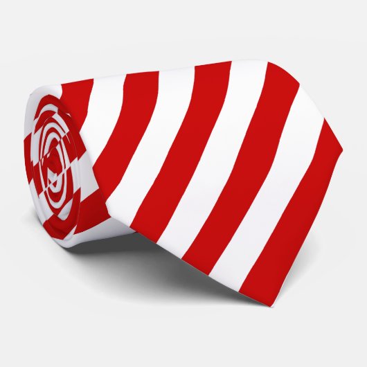 Rote und weiße Krawatte (Gerollt)
