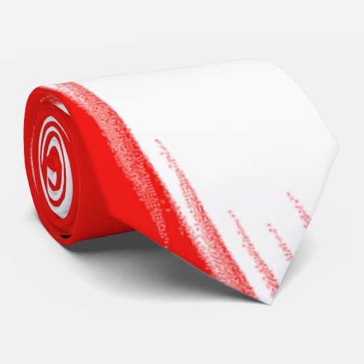 Rote und weiße Krawatte (Gerollt)