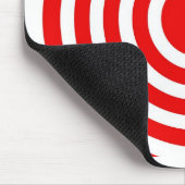 Rote und weiße Kreise Mousepad (Ecke)