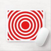 Rote und weiße Kreise Mousepad (Mit Mouse)