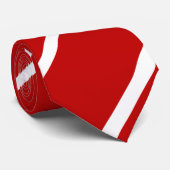 Rote und weiße kundenspezifische krawatte (Gerollt)