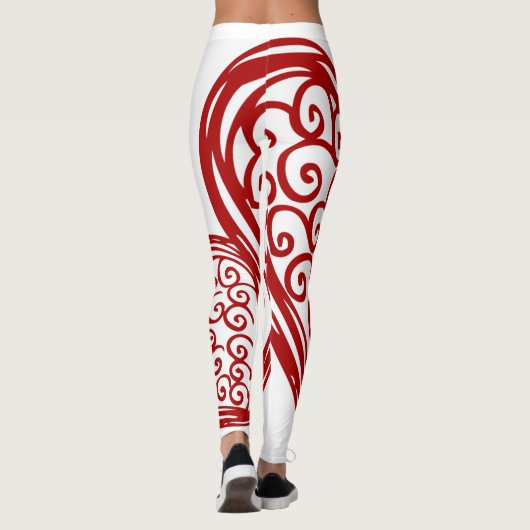 Rote und weiße Leggings (Rückseite)