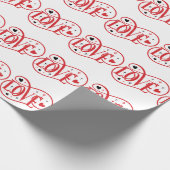 Rote und weiße LIEBE Geschenkpapier (Ecke)