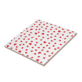 Rote und weiße Liebe Herz Fliese (Seite)