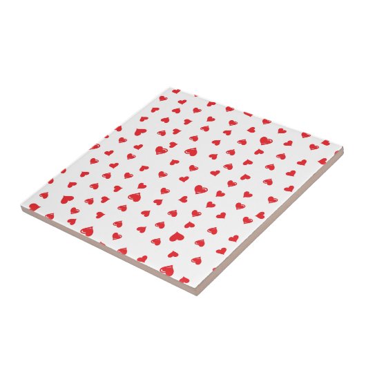 Rote und weiße Liebe Herz Fliese (Seite)