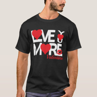 Rote und weiße Liebe Mehr Schwarz T-Shirt