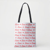 Rote und Weiße Liebe Tasche (Vorderseite)