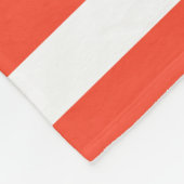 Rote und weiße Liegestühle Streifen Fleecedecke (Ecke)