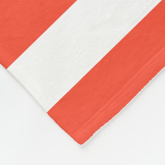 Rote und weiße Liegestühle Streifen Fleecedecke (Ecke)