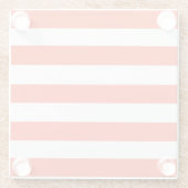 Rote und weiße Liegestühle Streifen  Glasuntersetzer (Rückseite)