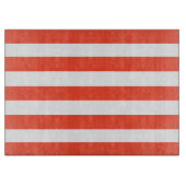 Rote und weiße Liegestühle Streifen  Schneidebrett (Vorderseite)