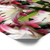 Rote und weiße Lilien Abstrakt Poster (Ecke)