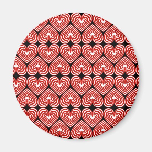 Rote und weiße Linde Herz Magnet (Vorne)