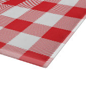 Rote und weiße Markierungsstreifen Schneidebrett (Ecke)