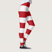 Rote und weiße Markisen Leggings (Rechts)
