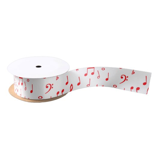 Rote und weiße Musik Satinband (Spule)