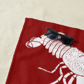 Rote und weiße Nautische LobsterCollage Strandtuch (Beispiel)
