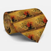 Rote und weiße Nelken von Vincent van Gogh Krawatte (Gerollt)