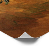 Rote und weiße Nelken von Vincent van Gogh Poster (Ecke)