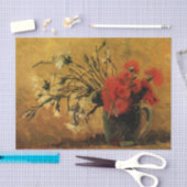 Rote und weiße Nelken von Vincent van Gogh Seidenpapier (Handwerk)