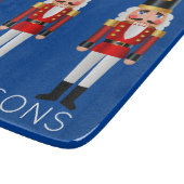 Rote und weiße Nutcracker personalisieren Schneidebrett (Ecke)