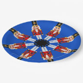 Rote und weiße Nutcracker-Platte Pappteller (Schrägansicht)