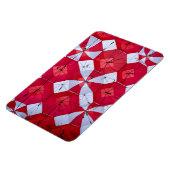 Rote und weiße offene Regenschirme Magnet (Linke Seite)