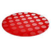 Rote und weiße Ombre Polka Dots Schneidebrett (Ecke)