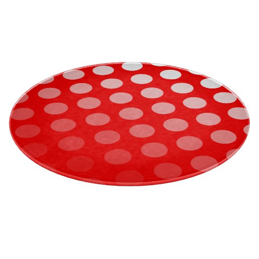 Rote und weiße Ombre Polka Dots Schneidebrett (Ecke)