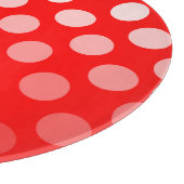 Rote und weiße Ombre Polka Dots Schneidebrett (Ecke)