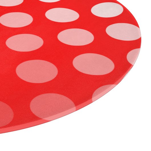 Rote und weiße Ombre Polka Dots Schneidebrett (Ecke)