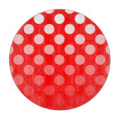 Rote und weiße Ombre Polka Dots Schneidebrett (Vorderseite)