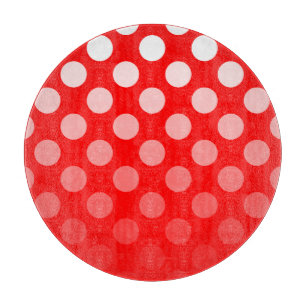 Rote und weiße Ombre Polka Dots Schneidebrett