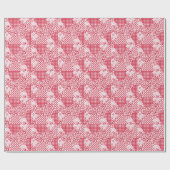 Rote und weiße Patchwork rustikal Geschenkpapier (Flach)