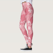 Rote und weiße Patchwork rustikal Leggings (Links)
