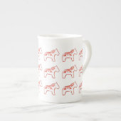 Rote und weiße Pferde China Tasse (Vorderseite Rechts)