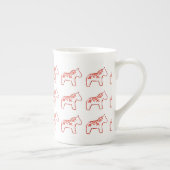 Rote und weiße Pferde China Tasse (Rechts)