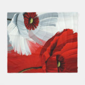 Rote und weiße Pflaumen Fleecedecke (Vorderseite (Horizontal))